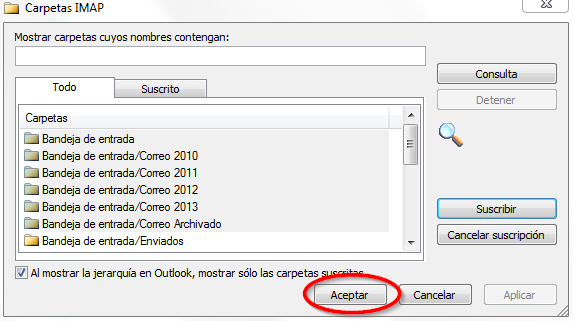 ayuda imap conf7