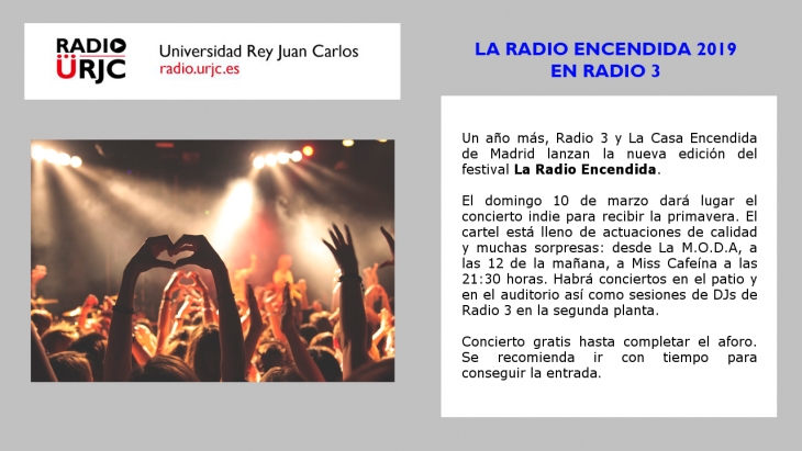Radio 3 y La Casa Encendida de Madrid lanzan la nueva edición del festival “La Radio Encendida"