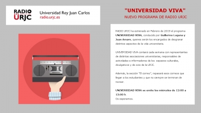"UNIVERSIDAD VIVA", NUEVO PROGRAMA DE RADIO URJC